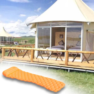 Inflatable Sleeping Mat For Outdoors - Orange