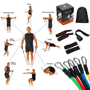 Resistance Bands Exercise Training Fitness Workout / 11pc Set